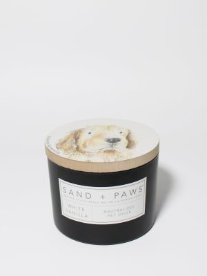 Sand + Paws White Vanilla 12 oz scented candle