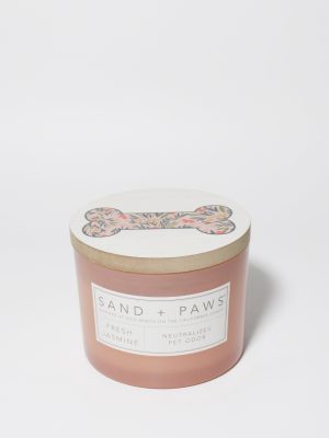 Sand + Paws Fresh Jasmine 12 oz scented candle