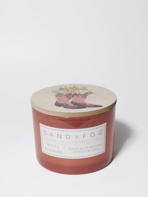 White Flowers 12 oz scented candle