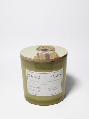 Sand + Paws Pineapple Coconut 21 oz scented candle